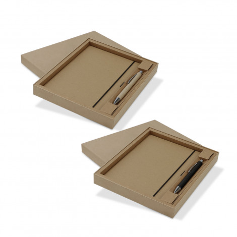 Kraft Notebook and Pen Gift Set